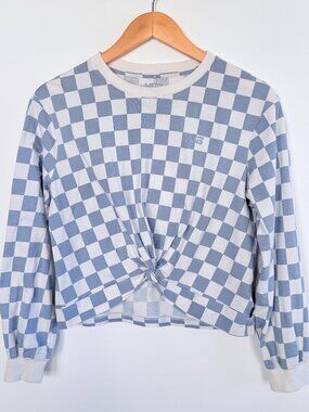 Vans Printed Knotty Long Sleeve Tee Ashley T-Shirt Checkerboard Streetwear XS